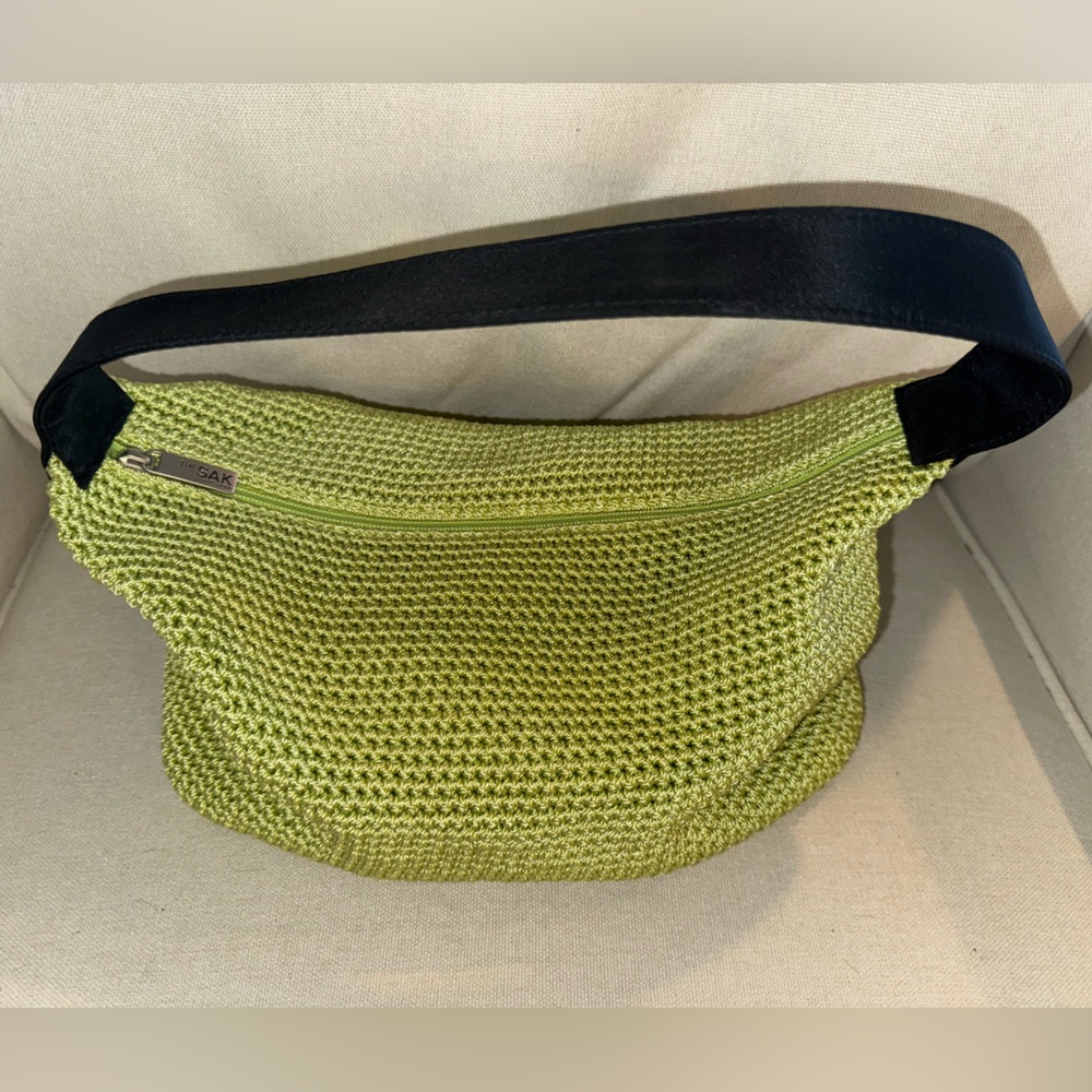 The SAK Green Shoulder Bag Y2K Small Baguette Purse - New